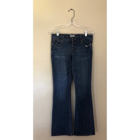 Aeropostale Denim - Aeropostale Womens Size 5/6 Hailey Flare Denim Blue Jeans Low Rise Medium Wash